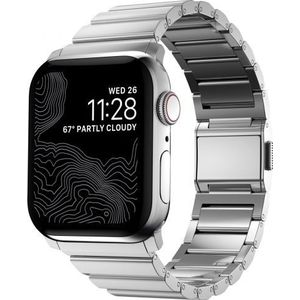 Nomad Stainless Steel V2 Apple Watch 49 / 46 / 45 / 44 Mm Bandje Zilver