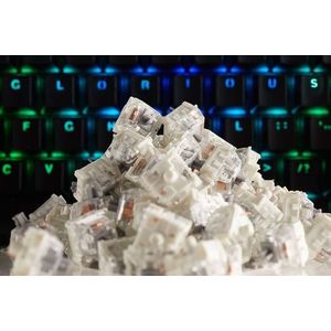 Glorious - Gaming 120 - Kailh Switches - Zilver - Activeringskracht 40 g, Hot Swap, RGB-compatibel