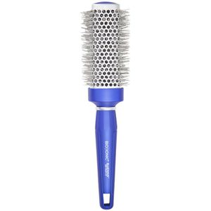 Bio Ionic BlueWave Ronde borstel, groot, NanoIonic conditioning borstel, krimpende borstels voor extra spanning, soft touch, Easy Grip handvat
