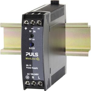 PULS ML15.051 DIN-rail netvoeding 5 V/DC 3 A 15 W Aantal uitgangen:1 x Inhoud 1 stuk(s)