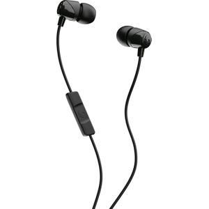 Skullcandy Jib In-ear hoofdtelefoon met geluidsisolatie met microfoon en afstandsbediening voor handsfree bellen, licht, stereogeluid en verbeterde basis, zwart