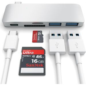 Satechi Type-C USB Passthrough Hub - Silver