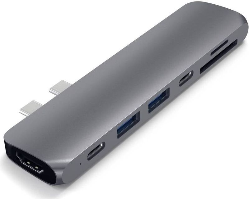 Satechi USB-C Hub 7 in 2 Adapter Space Grau USB-C 7 in 2