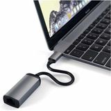 Satechi - USB-C naar Gigabit Ethernet Adapter - Space Grey - Gigabit Snelheid