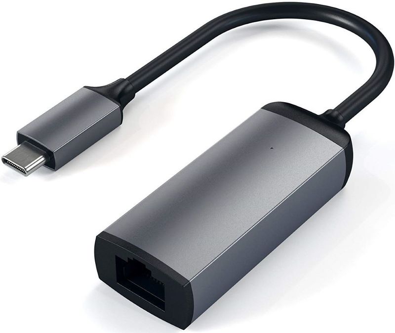 Satechi - USB-C naar Gigabit Ethernet Adapter - Space Grey - Gigabit Snelheid