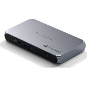 Satechi - Thunderbolt 4 Slim Hub Pro - Desktop Hub - Space Gray - 3 Thunderbolt 4-poorten, 96W-oplading