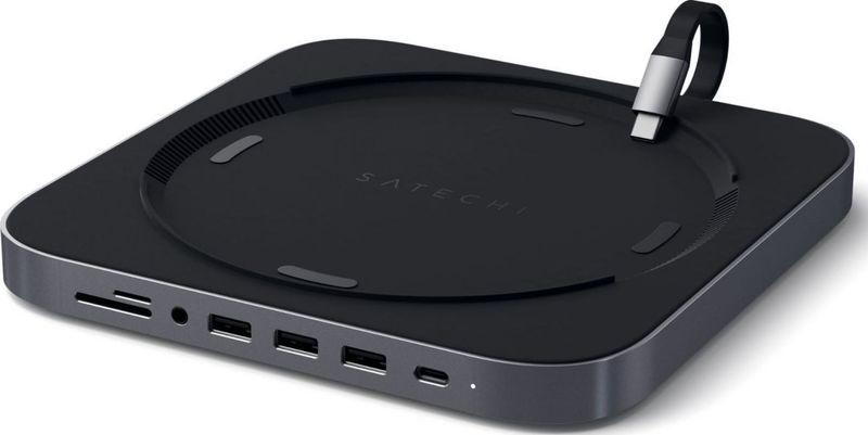 Satechi Aluminium Mac Mini standaard met ingebouwde Hub - Space Gray
