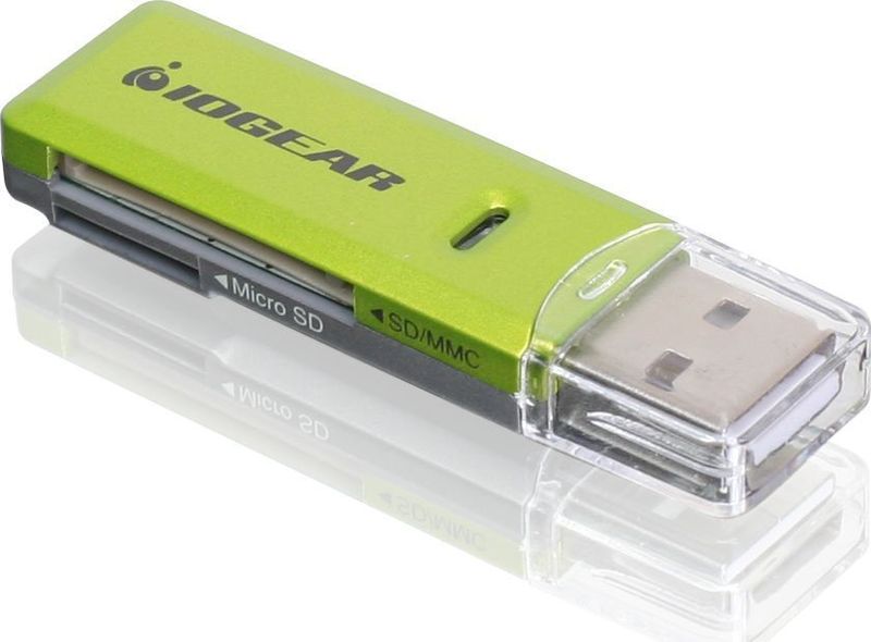 Iogear - GFR204SD - Geheugenkaartlezer - Groen - USB 2.0