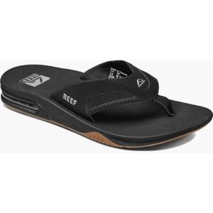 Reef Fanningblack/Silver Heren Slippers - Zwart/Zilver - Maat 40