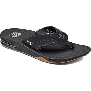 Reef Fanningblack Silver Heren Slippers - Zwart Zilver