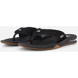 Reef Fanning Heren Slippers - Black Silver