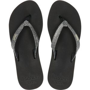 Reef Star Cushion Sassyblack Silver Dames Slippers - Zwart Zilver
