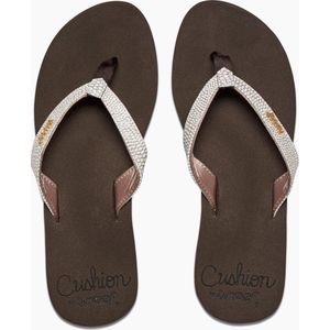 Reef Star Cushion Sassybrown White Dames Slippers - Bruin Wit