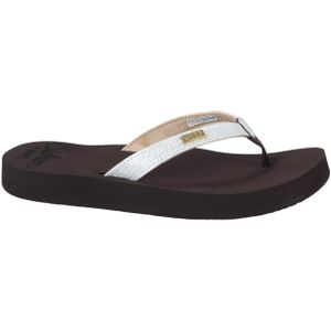 Reef Star Cushion Sassybrown White Dames Slippers - Bruin Wit