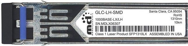 Cisco - GLC-LH-SMD - Monomode SFP Fiber Module - Zwart - Snelheid 1000 Mbit/s