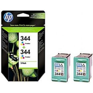 HP 344 Twinpack (Opruiming MHD 2 x 1-pack los) kleur (C9505EE) - Inktcartridge - Origineel