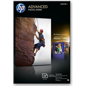 HP Advanced Photo-papier, glanzend, 250 g/m2, 10 x 15 cm (101 x 152 mm), 25 vellen