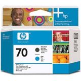 HP 70 (C9404A) printkop mat zwart en cyaan (origineel)