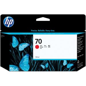 HP Cartouche d'encre rouge 70, de 130 ml avec encre Vivera inktcartridge 1 stuk(s) Origineel Normaal rendement Rood