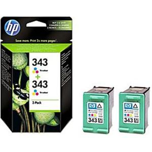 HP 343 inktcartridge 2 stuk(s) Origineel Hoog (XL) rendement Cyaan, Magenta, Geel