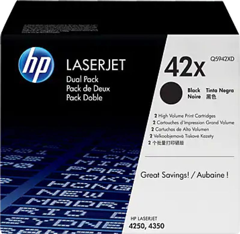 HP - Ink 42x Toner - Zwart - Origineel - 2 Stuks