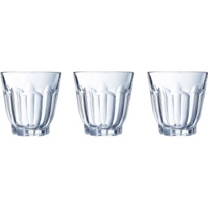 6x Stuks waterglazen/drinkglazen transparant 240 ml - Glazen - Drinkglas/waterglas/sapglas