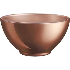 Luminarc Kommetjes/soepkommen/schaaltjes voor dessert/ontbijt - Glas - D13 x 6 cm - koper - Luxe metallic finish