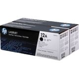 123inkt huismerk vervangt HP 12AD (Q2612AD) toner zwart dubbelpak