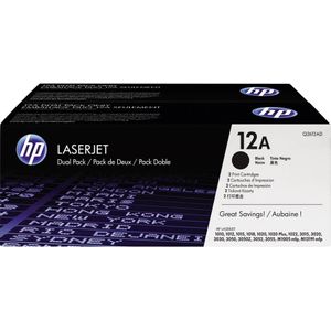 HP 12A originele zwarte LaserJet tonercartridge, 2-pack