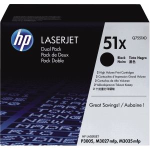 HP 51X originele high-capacity zwarte LaserJet tonercartridge, 2-pack