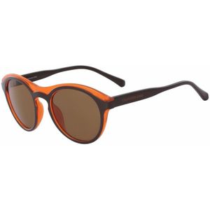 Calvin Klein CKJ18503S zonnebril, montuur: donkerbruin, lens: oranje, Eén maat, Frame: Donkerbruin - Lens: Oranje
