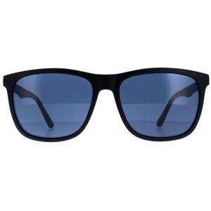 Calvin Klein CK20520S 001 matzwarte effen blauwe zonnebril | Sunglasses