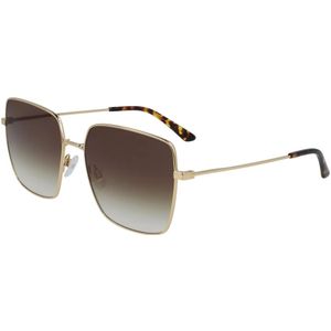 Calvin Klein Eyewear CK20135S-717 zonnebril voor dames, Glanzend goud/kaki verloop