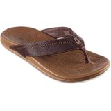 OluKai - Hiapo - Slipper - Bruin - Leer - Anatomisch Voetbed