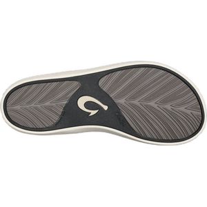 Olukai Pi'Oe Teenslippers - Dames leren slippers - Black Dk Shadow