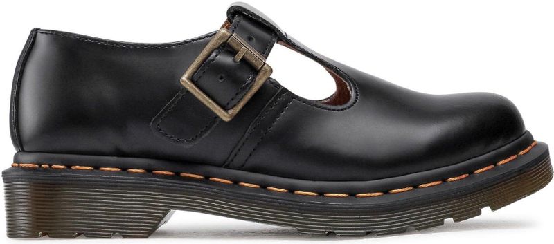 Dr. Martens - Polley Smooth - Leren Mary Jane Schoenen - Zwart