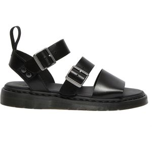 Dr. Martens GRYPHON Vintage Smooth Romeinse sandalen voor dames, zwart, 44 EU