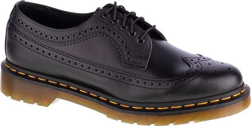 Dr. Martens - Brogue 3989 - Veterschoenen - Zwart - Glad Leer