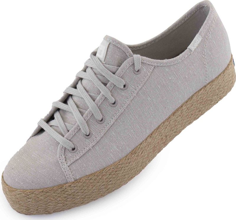 Keds wms triple kick jute gray women's shoes