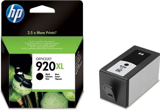 HP 920XL High Yield Black Original Ink Cartridge inktcartridge 1 stuk(s) Origineel Hoog (XL) rendement Zwart