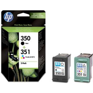 HP 350 Black/351 Tri-color 2-pack Original Ink Cartridges inktcartridge 2 stuk(s) Origineel Normaal rendement Zwart, Cyaan, Magenta, Geel