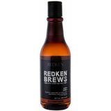 Redken Brews 3-in-1 Shampoo – Shampoo, conditioner en douchegel in één fles – 300 ml