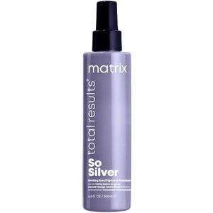 Matrix So Silver All-in-one Toning Leave-in Spray – Neutraliseert warme, gele ondertonen in blond en grijs haar – 200 ml