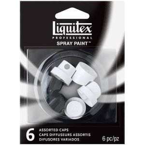 Liquitex 4459223 Spuitkoppen voor acrylsprays, grootte gemengd, 6-pack, beige