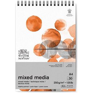Winsor & Newton Mixed Media spiraalblok | A4 | 250 grams | 30 vel