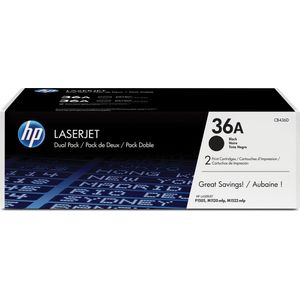 HP 36A 2-pack Black Original LaserJet Toner Cartridges tonercartridge 2 stuk(s) Origineel Zwart
