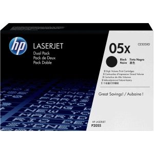 HP 05X 2-pack High Yield Black Original LaserJet Toner Cartridges tonercartridge 2 stuk(s) Origineel Zwart