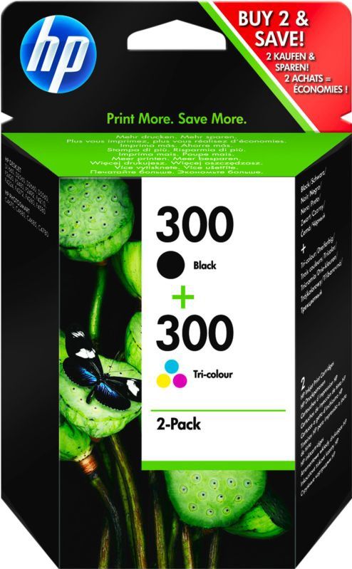 HP 300 Combo-pack (MHD Sep 22) zwart en kleur (CN637EE) - Inktcartridge - Origineel