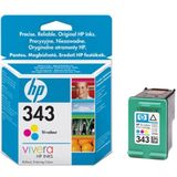 HP 343 Tri-color Original Ink Cartridge inktcartridge 1 stuk(s) Origineel Normaal rendement Cyaan, Magenta, Geel