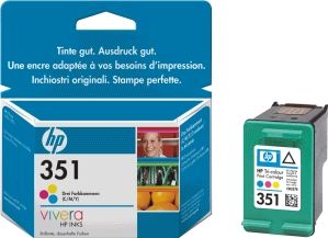 HP 351 Tri-color Original Ink Cartridge inktcartridge 1 stuk(s) Origineel Normaal rendement Cyaan, Magenta, Geel